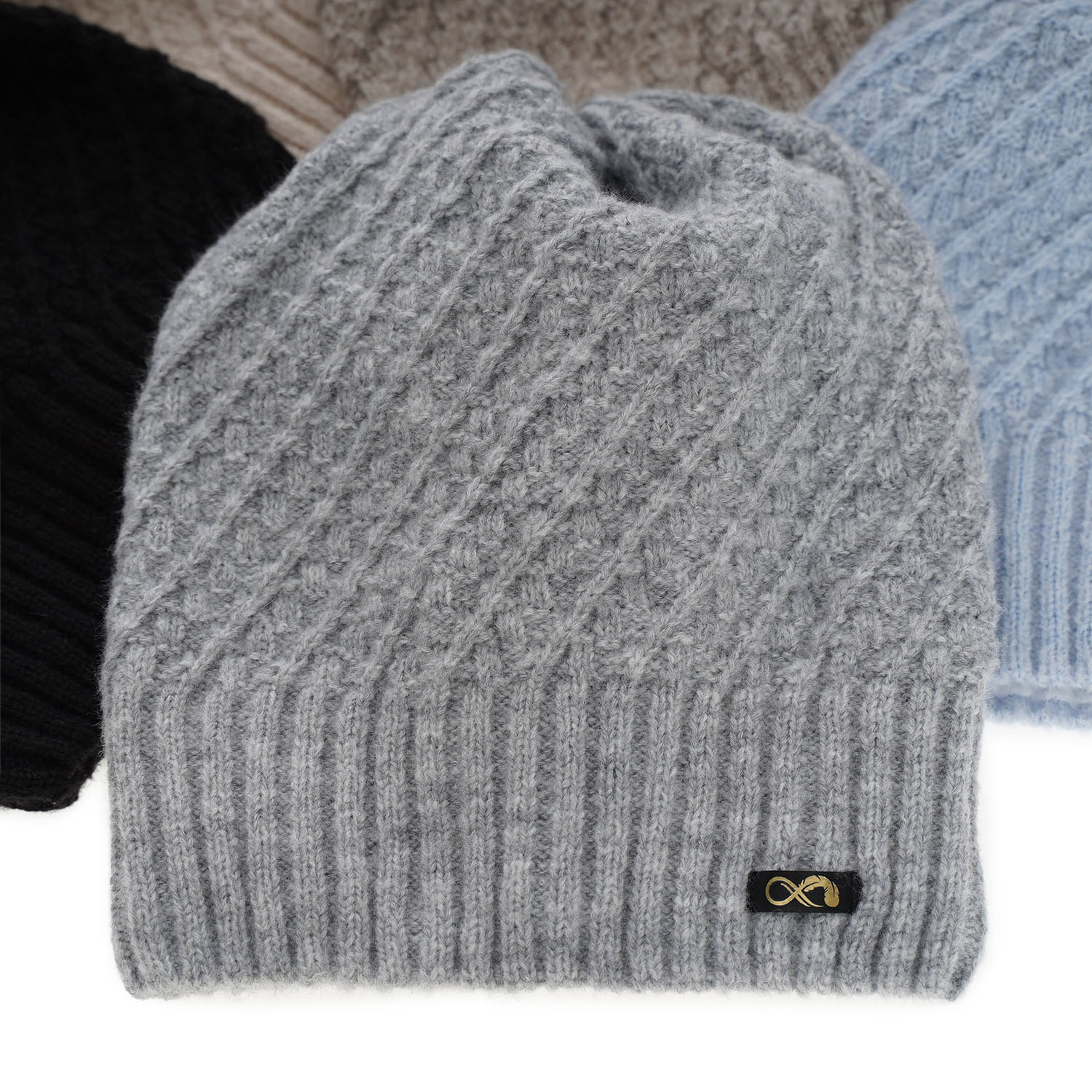 Wintermütze Damen aus Merinowolle in Honig Misha