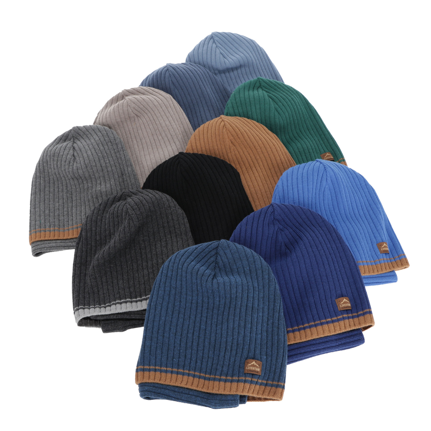 Herbst und Frühlingsset Jungen: Mütze und Schlauchschal, blau, mit Baumwolle, Eirik