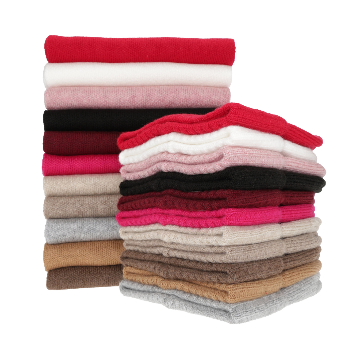 Winterset Damen: Mütze und Schal, Winter, hellbeige, Shasta