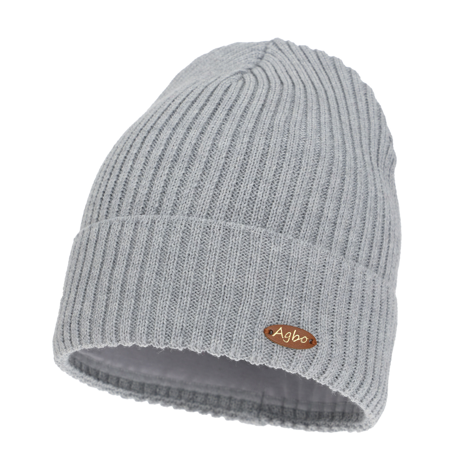 Wintermütze Damen, grau, mit Merinowolle Shila