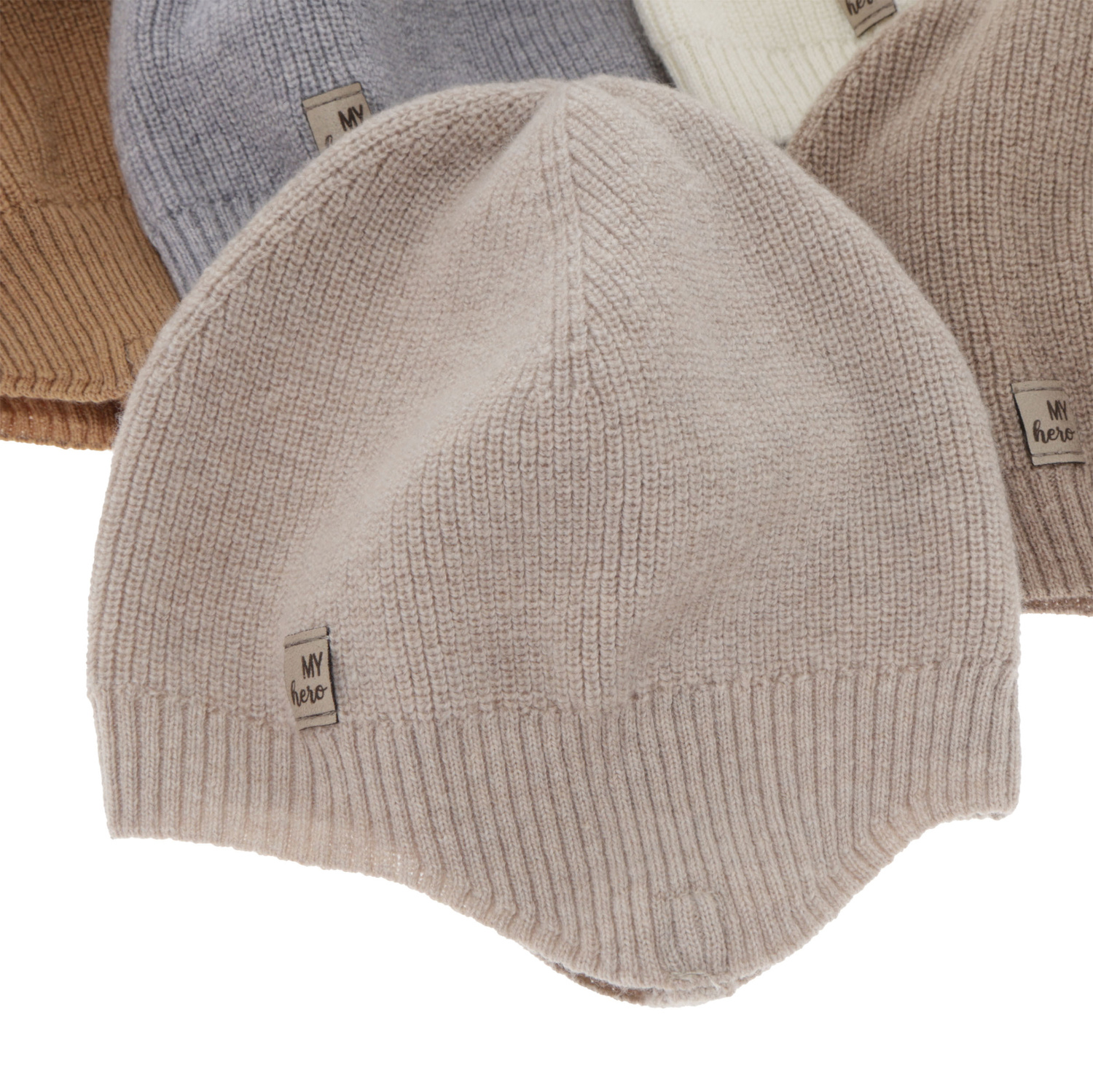 Herbst und Frühlingsmütze für Jungen, hellbeige, mit Merinowolle und Kaschmir, zum Binden, Tono