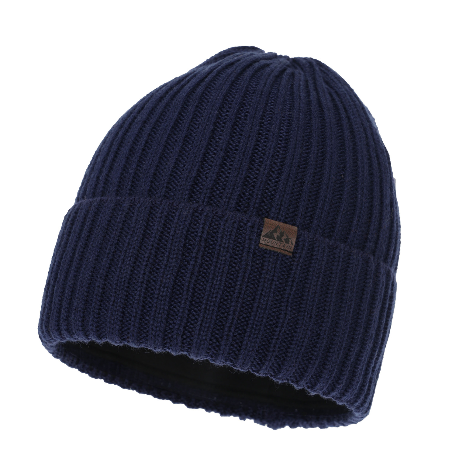 Wintermütze Herren, schwarz, mit Merinowolle, Huno