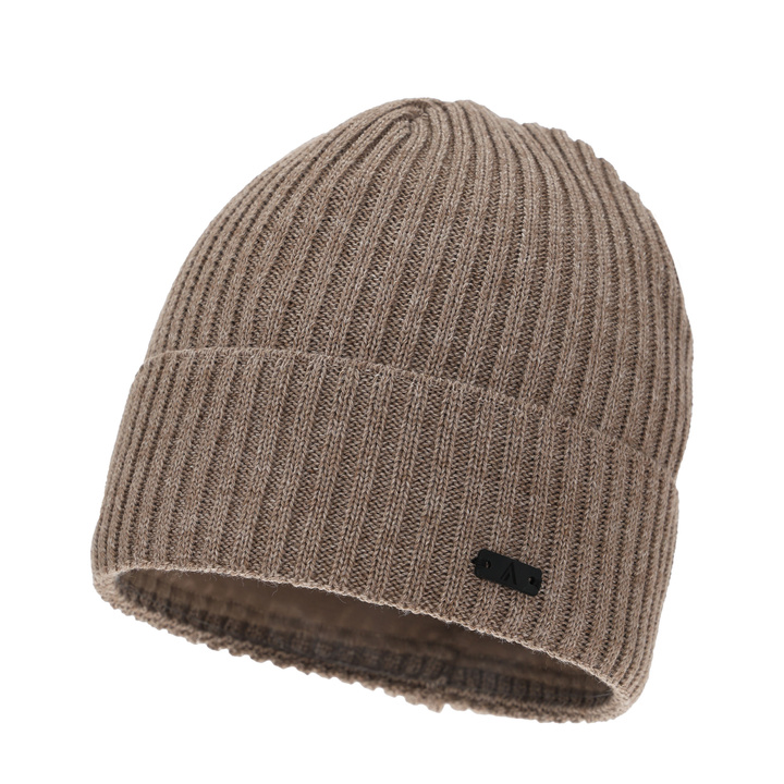 Wintermütze Herren, beige, mit Merinowolle, Jeffrey