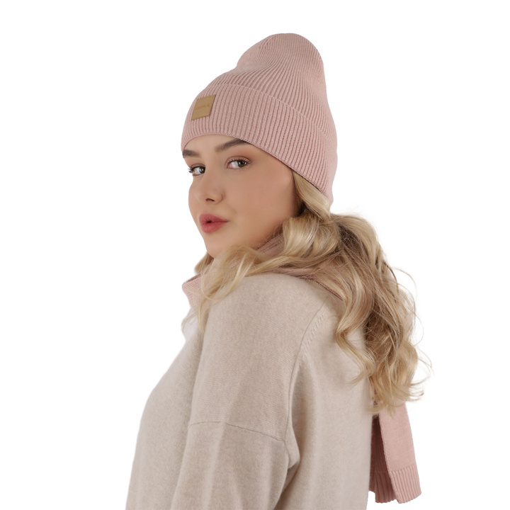 Damen-Set Frühling - Winter: Mütze und Schal Rosa Nathalie
