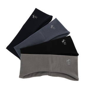 Herbst und Frühlings Stirnband für Jungen Blau Baumwolle Nerd	