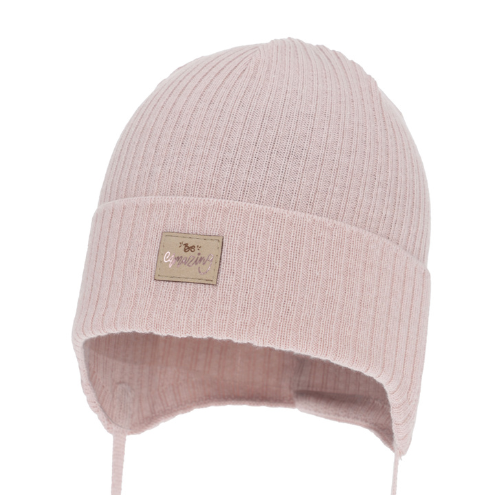 Herbst und Frühlingsmütze für Mädchen, rosa, mit Baumwolle, Tindra