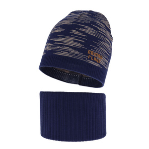 Herbst und Frühlingsset Jungen: Mütze und Schlauchschal Navy Blau Carter
