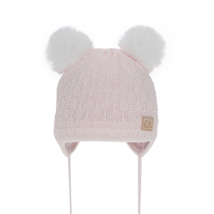 Wintermütze für Mädchen mit Bommel Rosa Emila