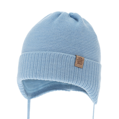 Wintermütze Jungen mit Merinowolle Blau Darsi