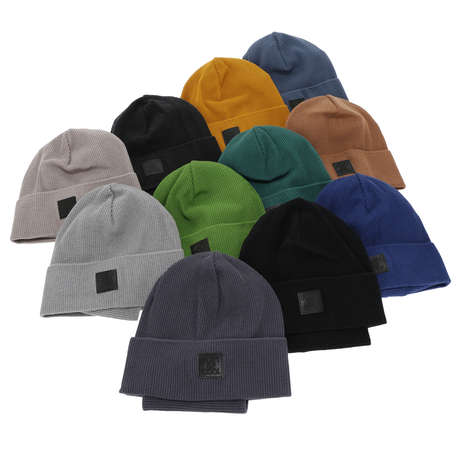 Herbst und Frühlingsset Jungen: Mütze und Schlauchschal, mit Baumwolle, blau, Jonas