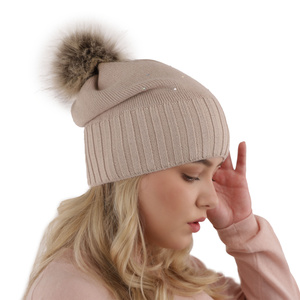 Wintermütze Damen aus Merinowolle in Rosa Malga