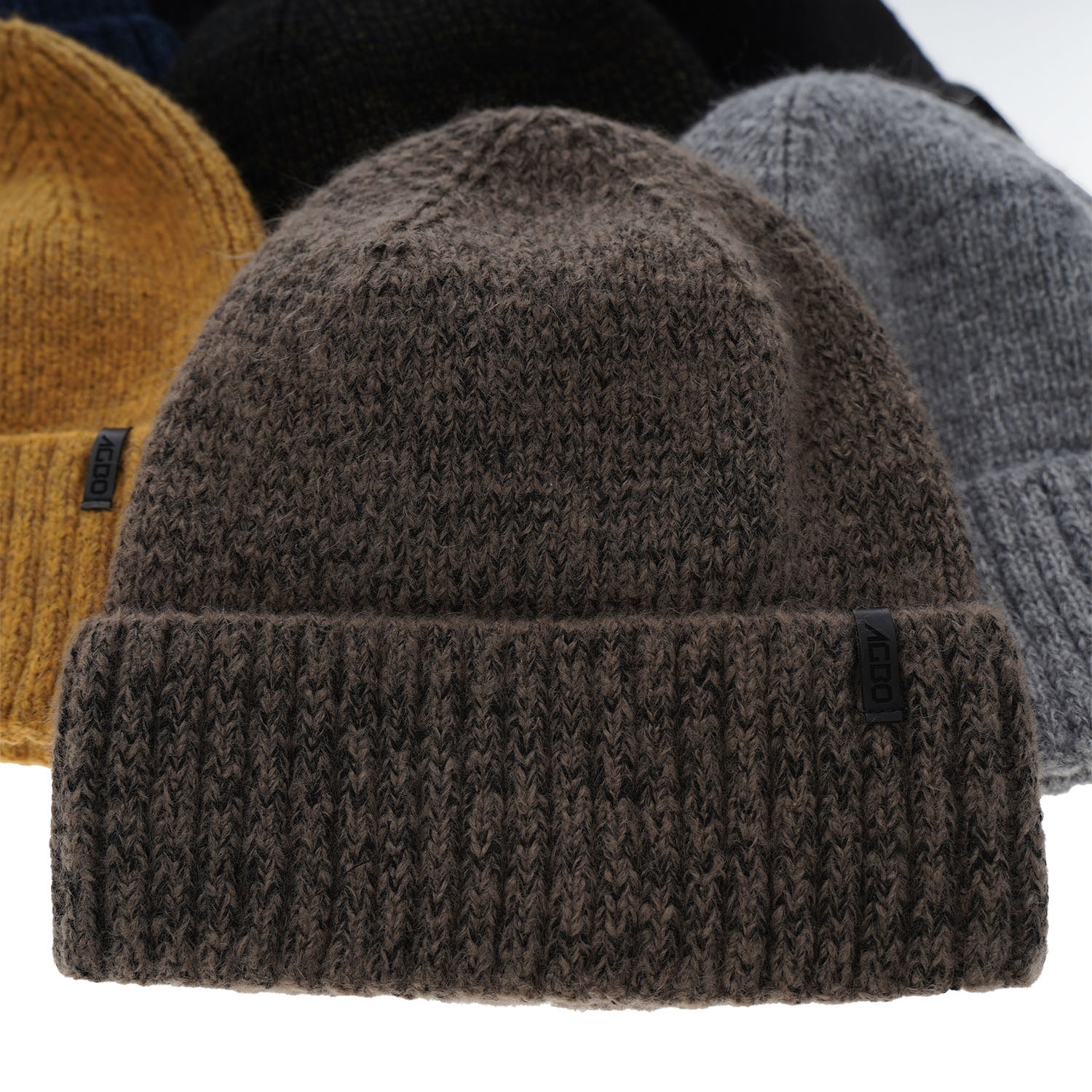 Wintermütze Herren aus Merinowolle in Honig Nori