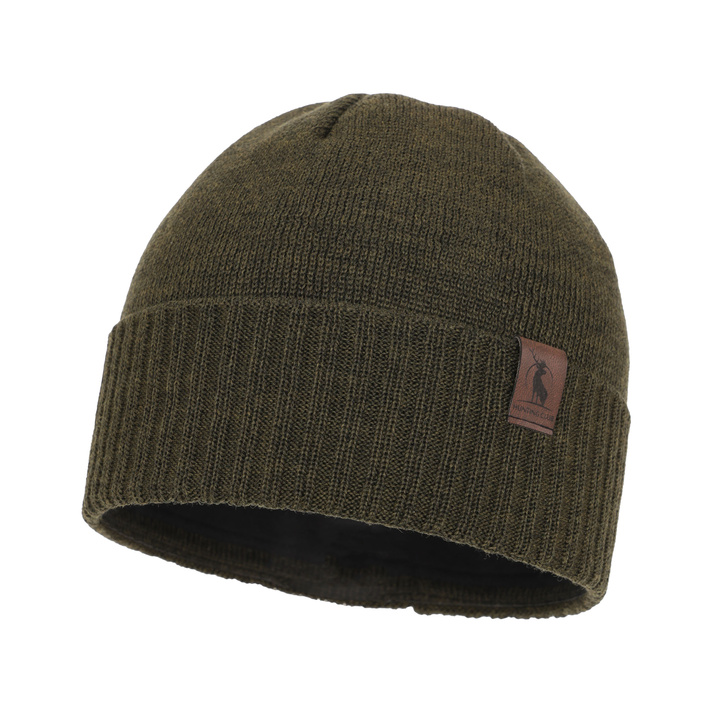 Wintermütze Herren aus Merinowolle in khaki Hogan