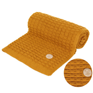 Baby und Kinder Decke aus 100% Bambus-Fasern Senffarben Misio