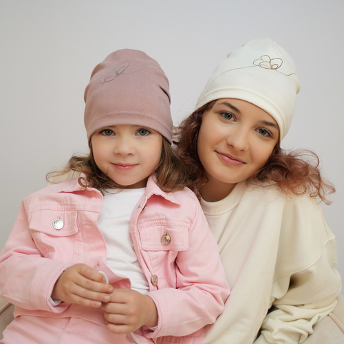 Herbst und Frühlingsset Mädchen: Mütze und Schlauchschal Grau Jula