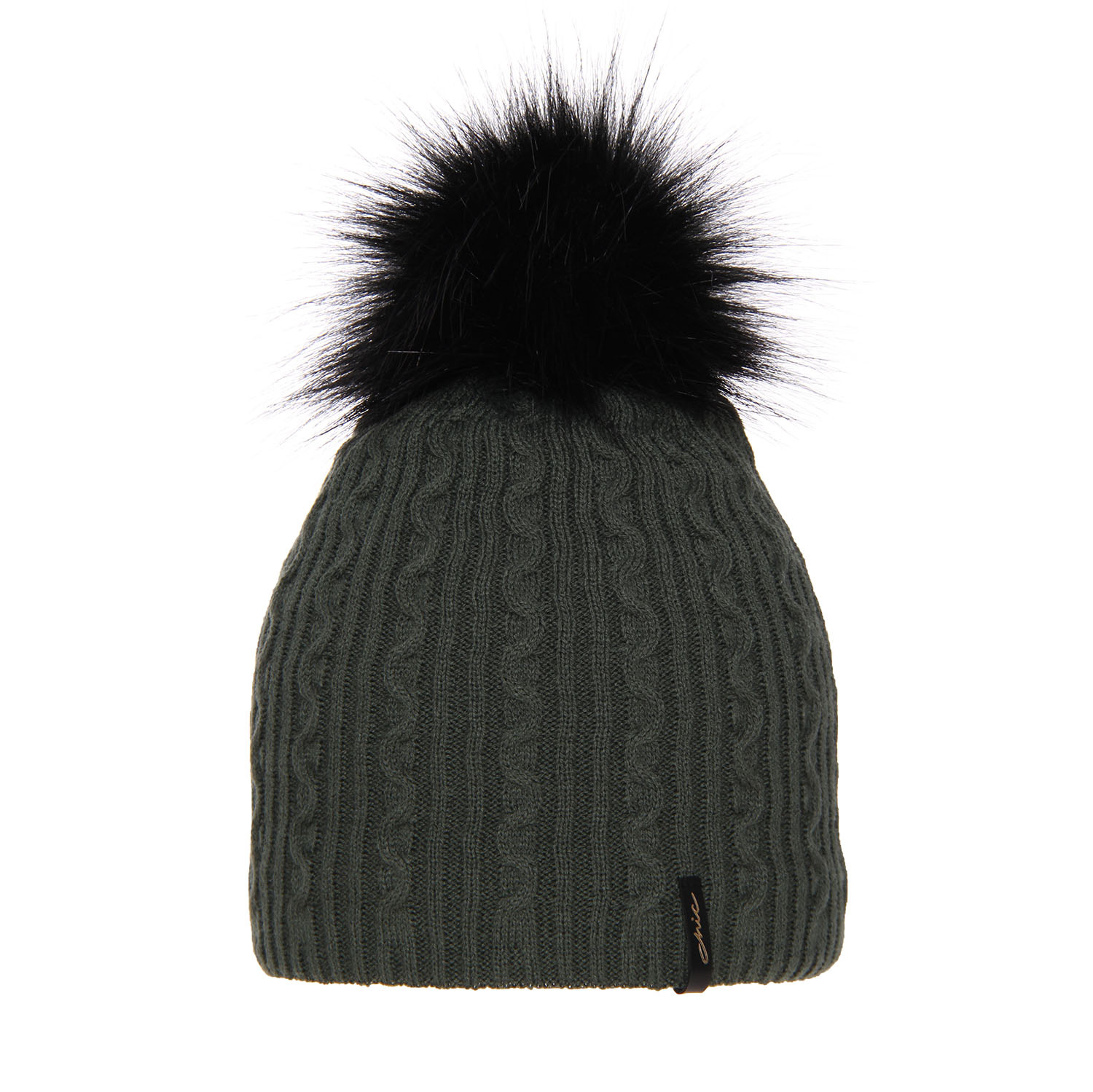 Wintermütze Damen mit Bommel Grün Xena