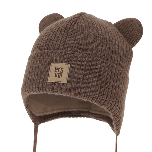 Herbst und Frühlingsmütze für Jungen, braun, zum Binden, Dewin