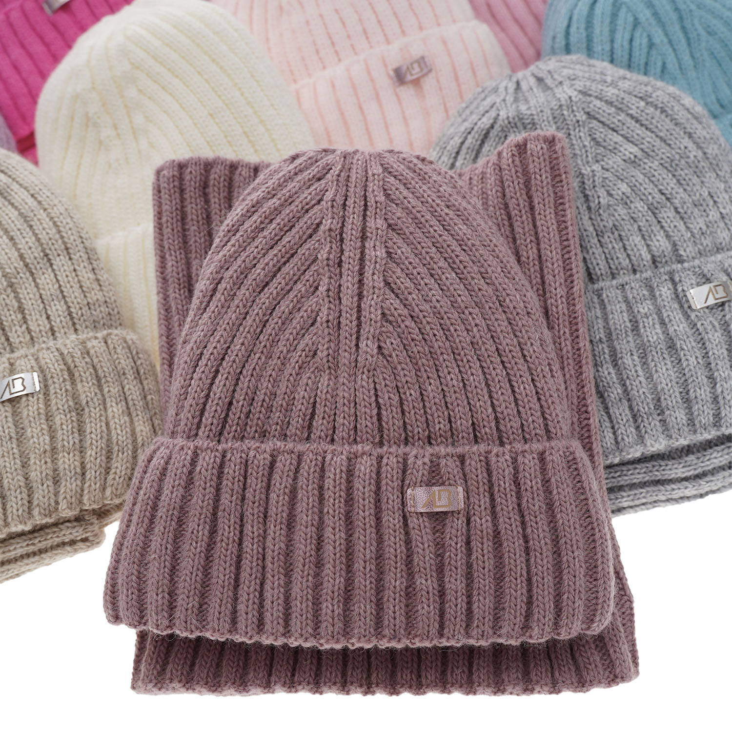 Winterset Mädchen: Mütze und Schlauchschal Rosa Valentine