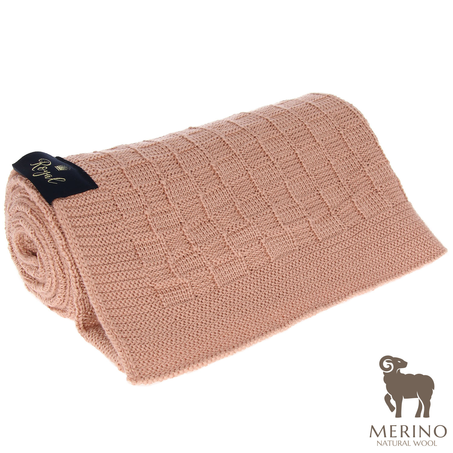 Baby und Kinder Decke aus 100% Wolle Rosa Elf