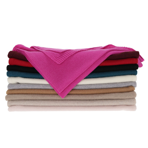 Winterschal Damen, Winter, hellbeige, mit Merinowolle und Kaschmir, Irenia