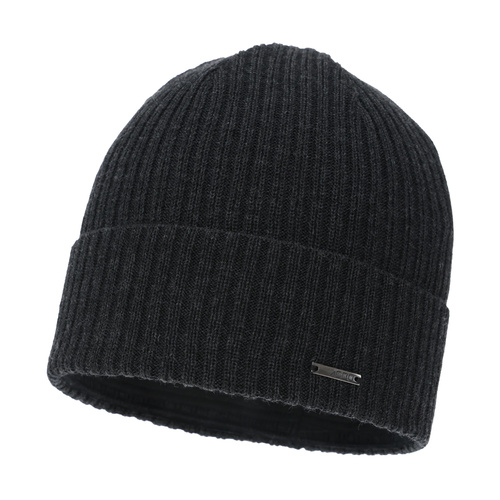 Wintermütze Herren, dunkelgrau, mit Merinowolle, Baltor