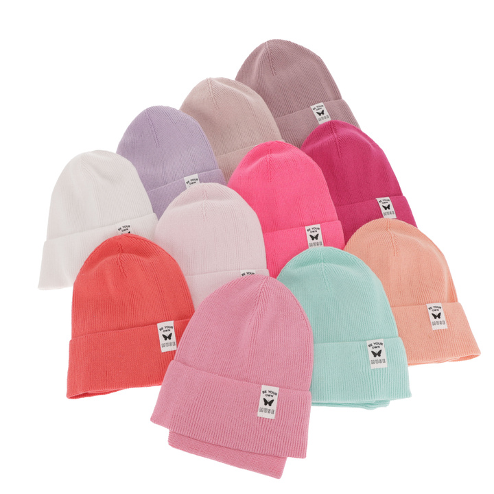 Herbst und Frühlingsset Mädchen: Mütze und Schlauchschal Rosa Leonita