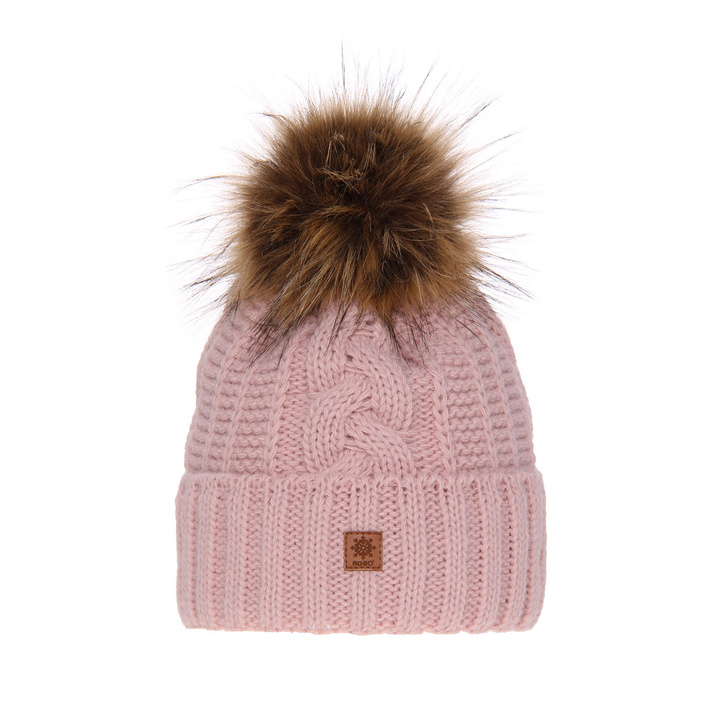 Wintermütze Damen mit Bommel Rosa Euforia