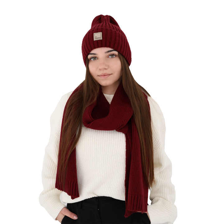 Schlauchschal Damen Merinowolle Rosa Loretta