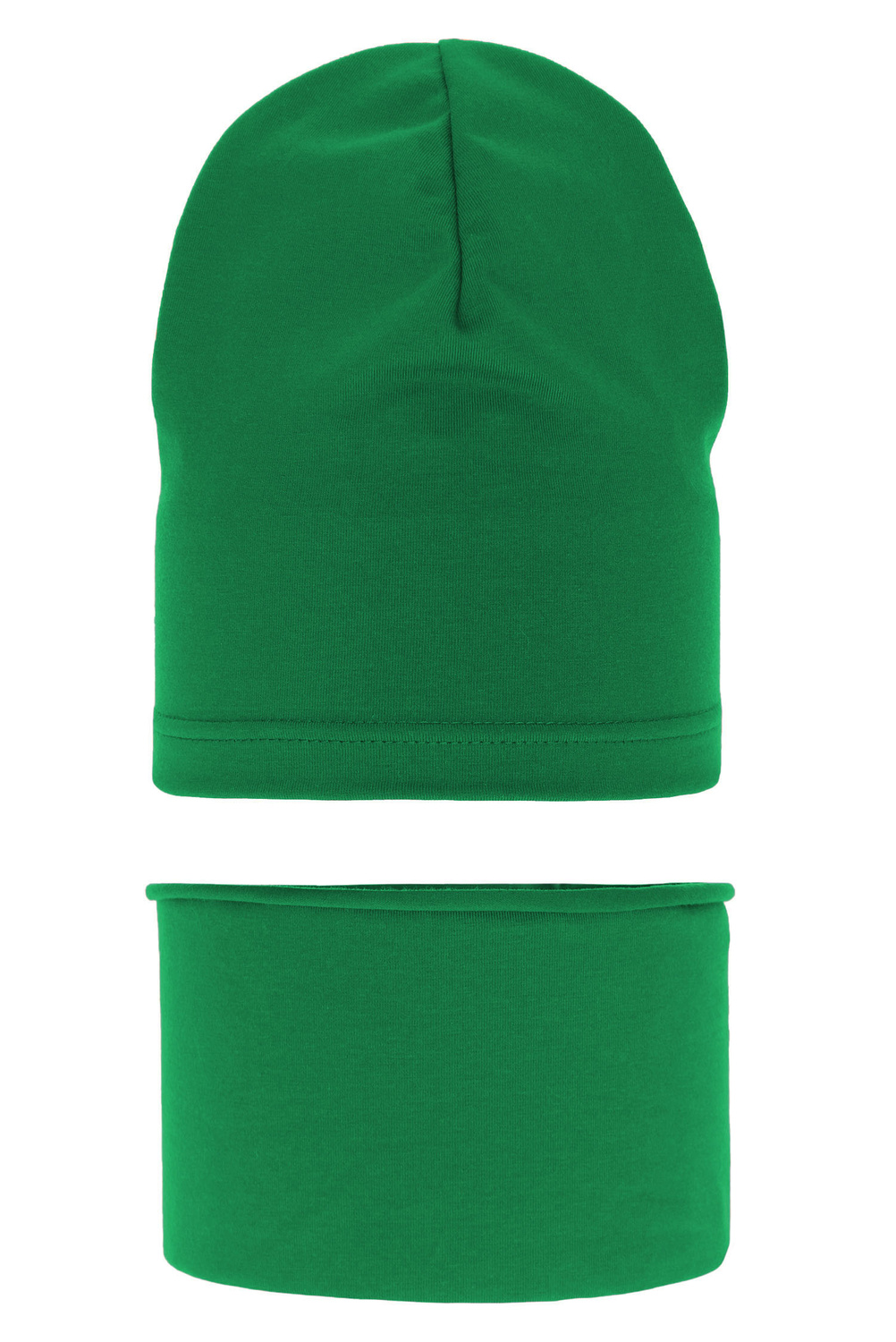 Herbst und Frühlingsset Jungen: Mütze und Schlauchschal Grün Hazel