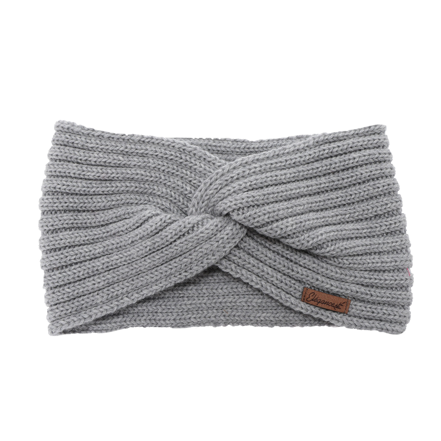 Stirnband Damen Winter, grau, 100% Merinowolle, Veka
