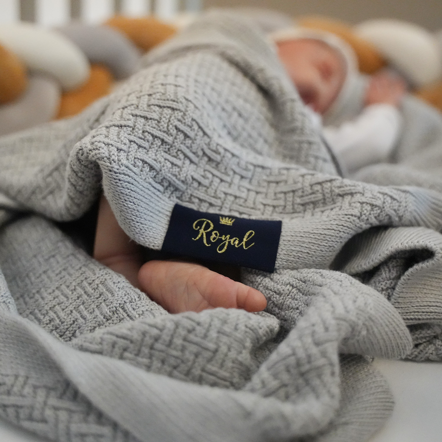 Baby und Kinder Decke aus 50% Bambus-Fasern, 50% Bamwolle Grau Pony