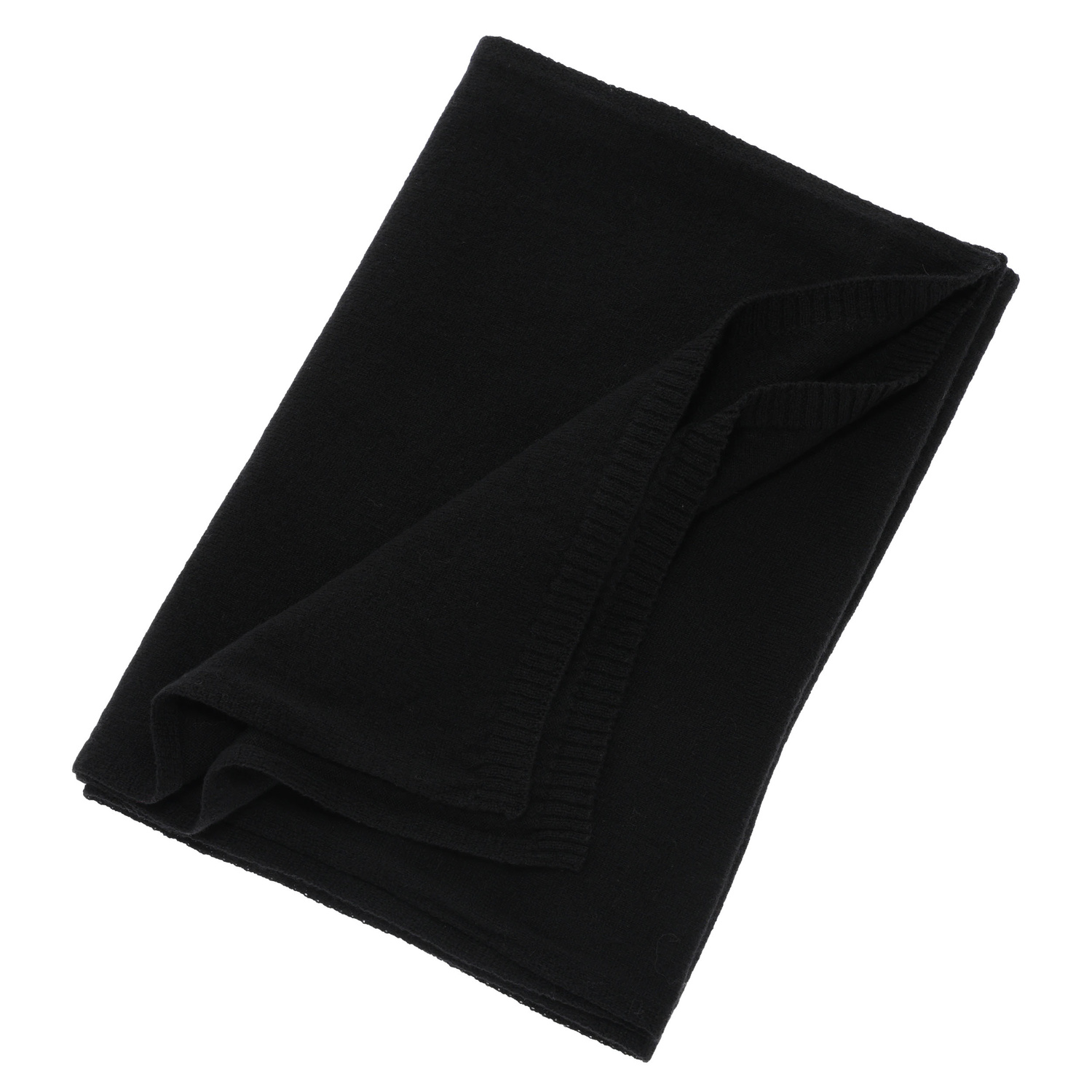 Winterschal Damen, schwarz, mit Merinowolle und Kaschmir, Irenia