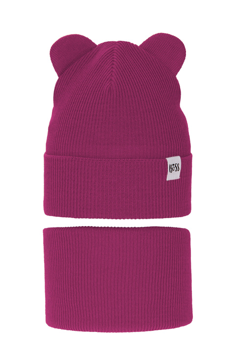 Herbst und Frühlingsset Mädchen: Mütze und Schlauchschal Rosa Kajra