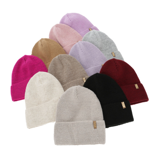 Wintermütze Damen, rosa, mit Merinowolle, Tahoe