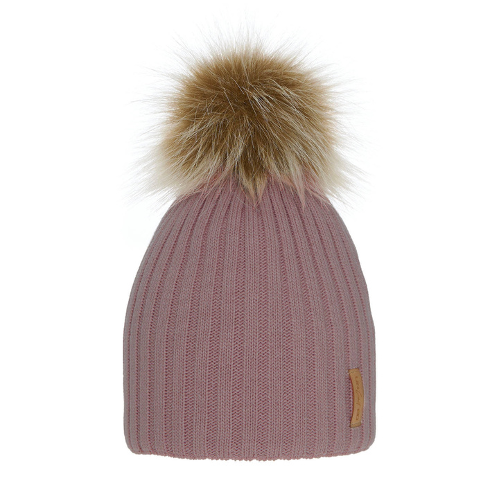 Wintermütze für Mädchen mit Bommel Rosa Werbena