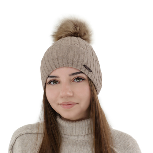 Wintermütze Damen aus Merinowolle in Rosa Talaria