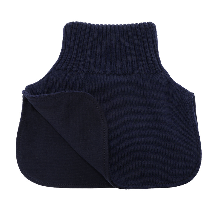 Winterschal für Jungen, Winter, 100% Merinowolle, Baumwollfutter, marineblau, Tiket