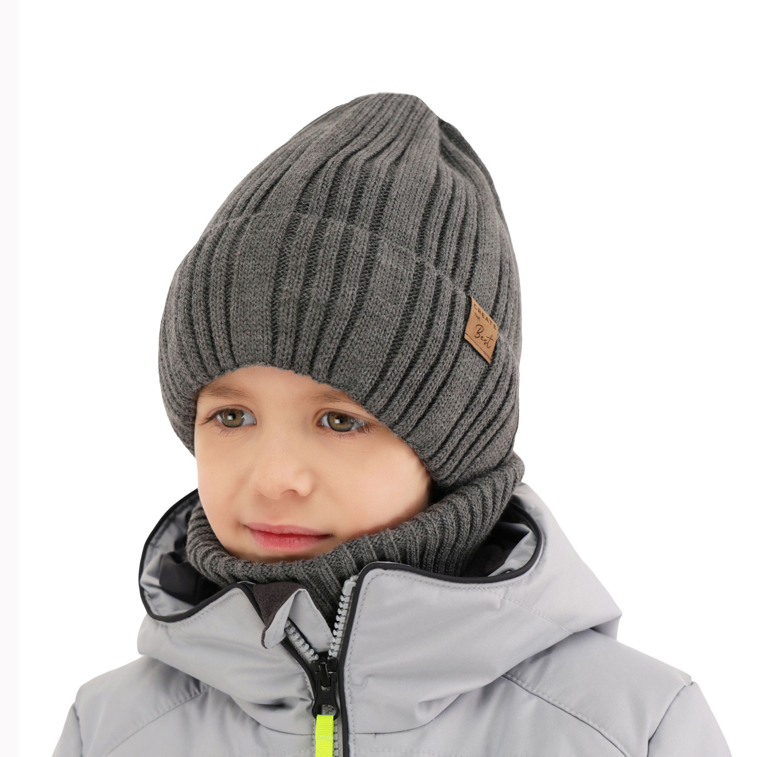 Winterset für Jungen: Mütze und Schlauchschal in Navy Blau Klaris