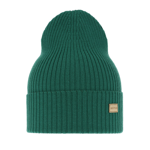 Damenmütze Frühling- Winter Grün 100% extrafeine Merinowolle Sophie