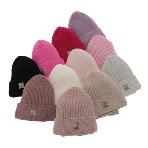 Winterset Mädchen: Mütze und Schlauchschal in Schwarz Georgina