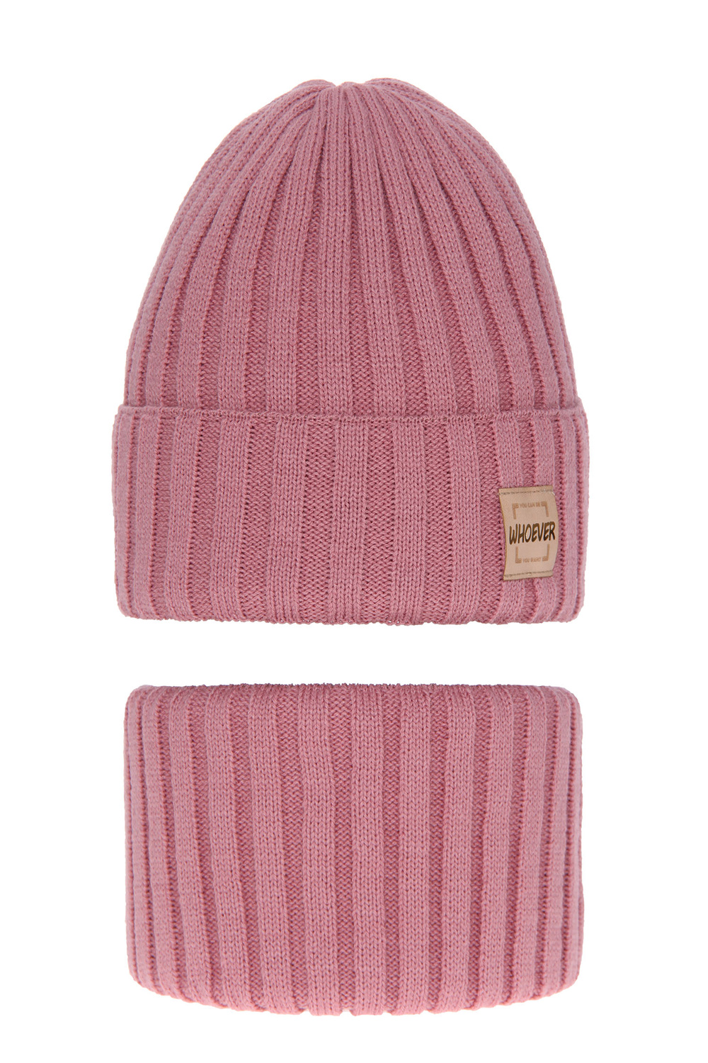Winterset Mädchen: Mütze und Schlauchschal Rosa Sula