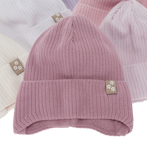 Herbst und Frühlingsmütze für Mädchen, violett, zum Binden, 100% Baumwolle, Lunara