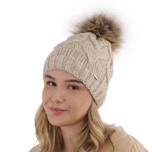 Wintermütze Damen mit Bommel Rosa Terri