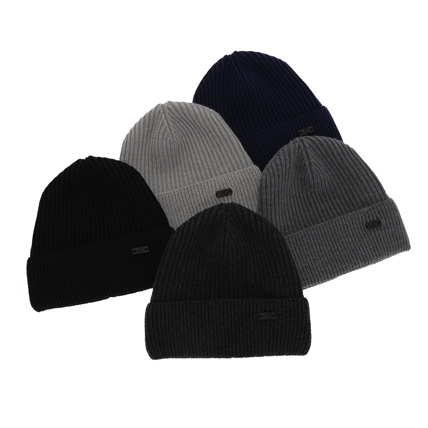 Wintermütze Herren 100% extrafeine Merinowolle Grau Owen