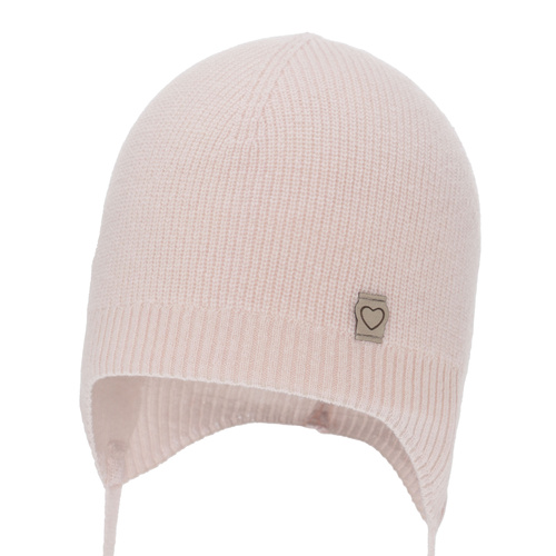 Herbst und Frühlingsmütze für Mädchen, rosa, mit Merinowolle, gebunden, Orida