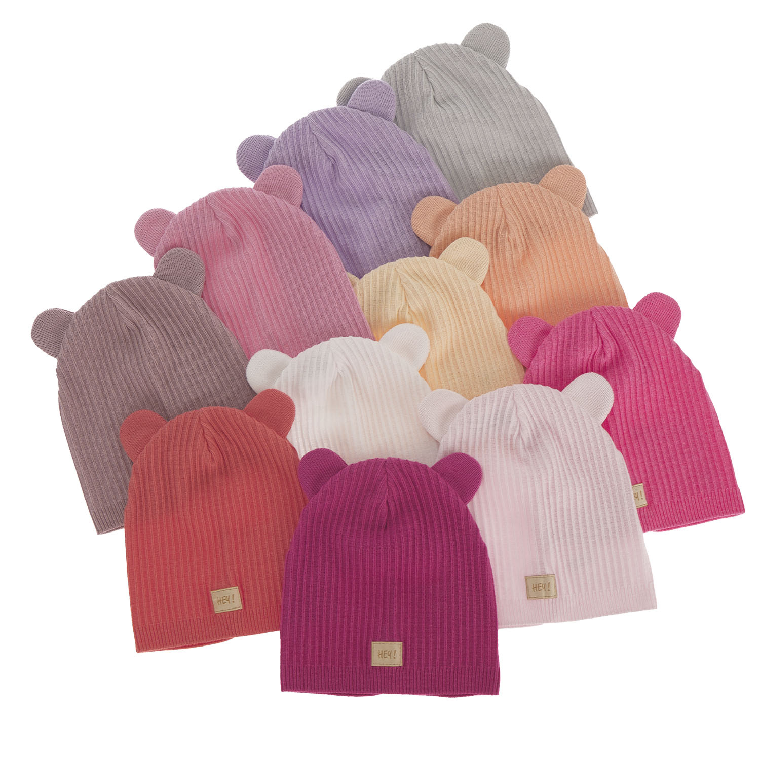 Herbst und Frühlingsmütze für Mädchen, mit Baumwolle, Grau Clarisa