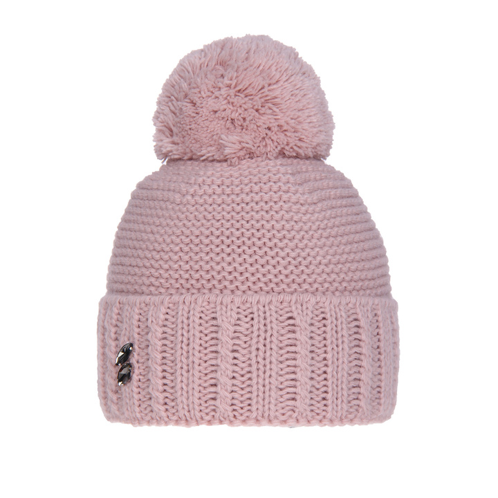 Wintermütze Damen mit Bommel Grau Prima