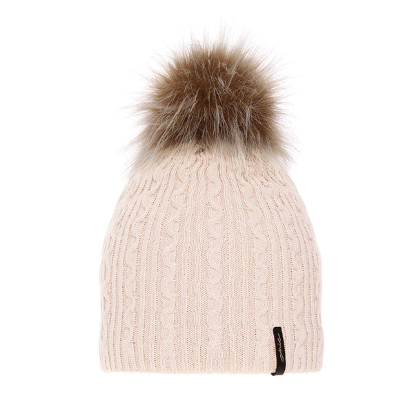 Wintermütze Damen mit Bommel Beige Xena