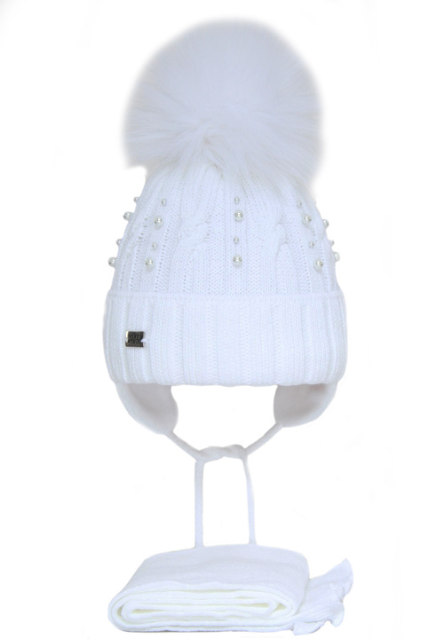 Winterset für Mädchen: Mütze und Schlauchschal Rosa Kolumbina