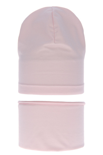 Herbst und Frühlingsset Mädchen: Mütze und Schlauchschal Rosa Hazelka